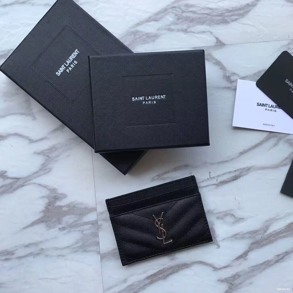 MATELASSÉ CASSANDRE CARD YSL CASE 0707